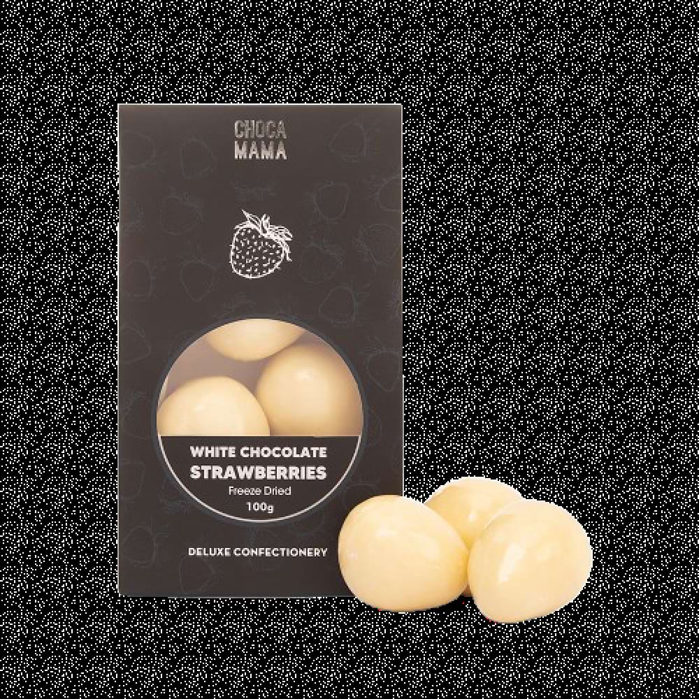 White Chocolate Strawberries - 100g