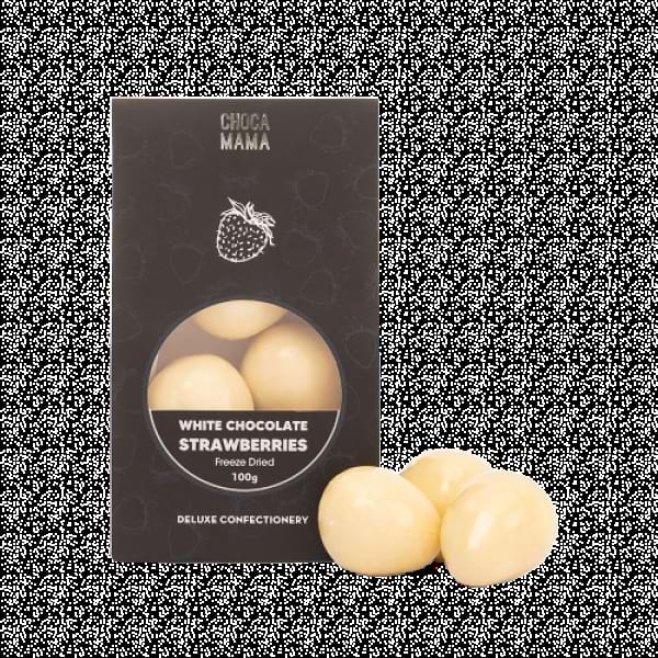 White Chocolate Strawberries - 100g